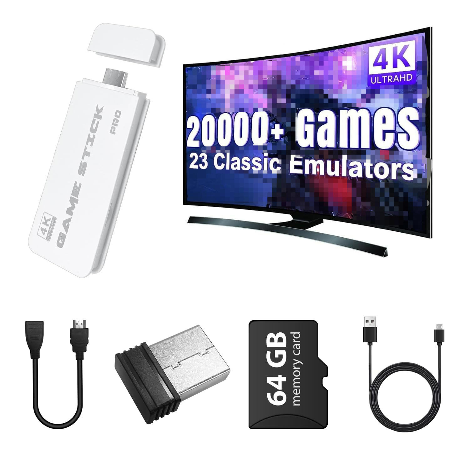 Retro Gaming Stick - New M15 4K TV Game Built