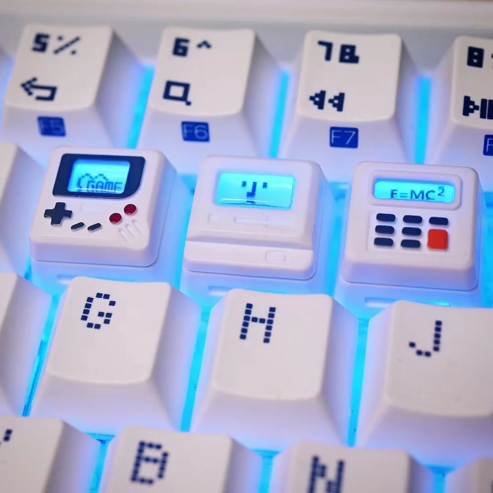 Retro Gaming Videos - K-04 3-in-1 Creative Retro Transparent Keycap
