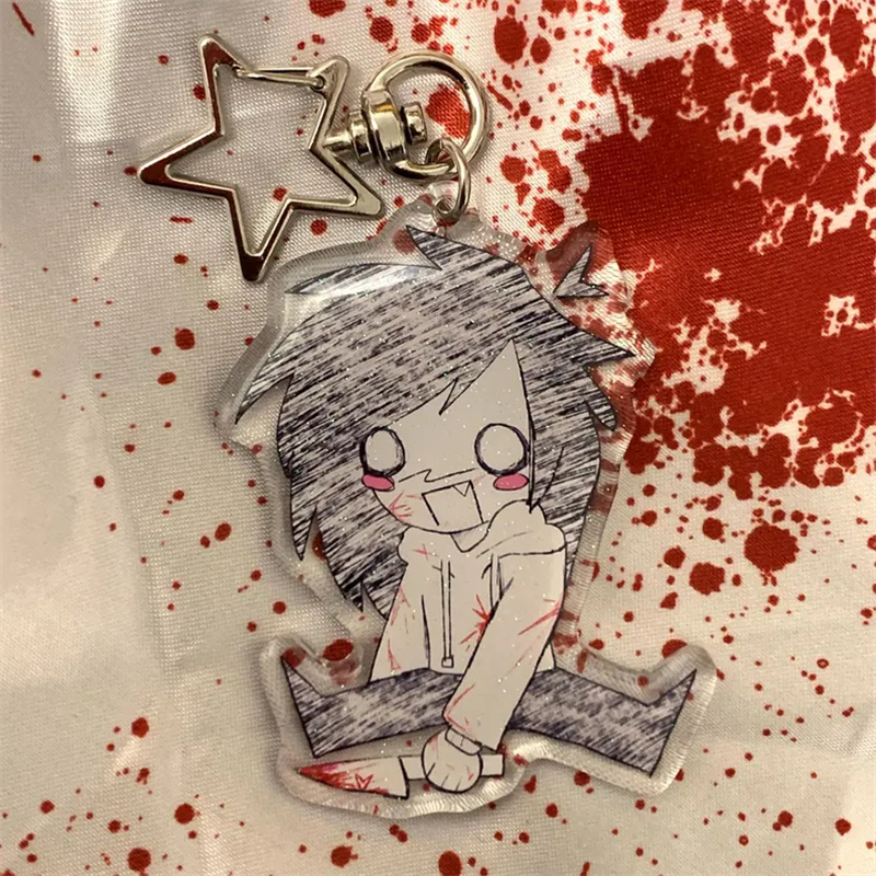 Retro Gaming Keychain - Jeff The Killer Keychain Creepypasta Double