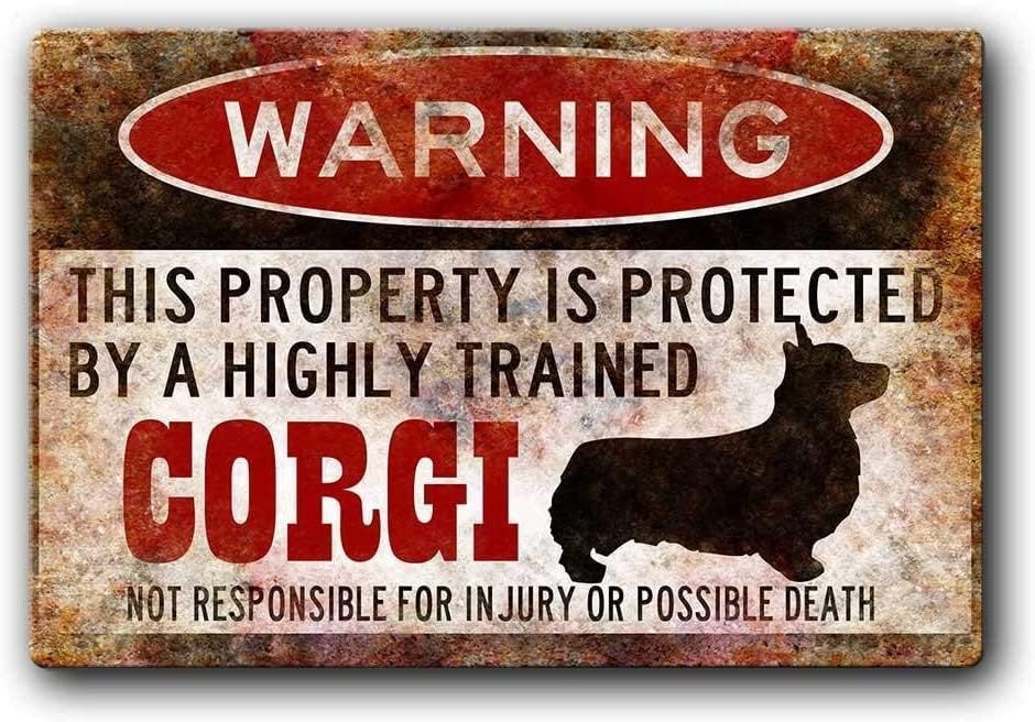 DAOLEG Warning Corgi Metal Pla - Retro Gaming Cafe recension och pris