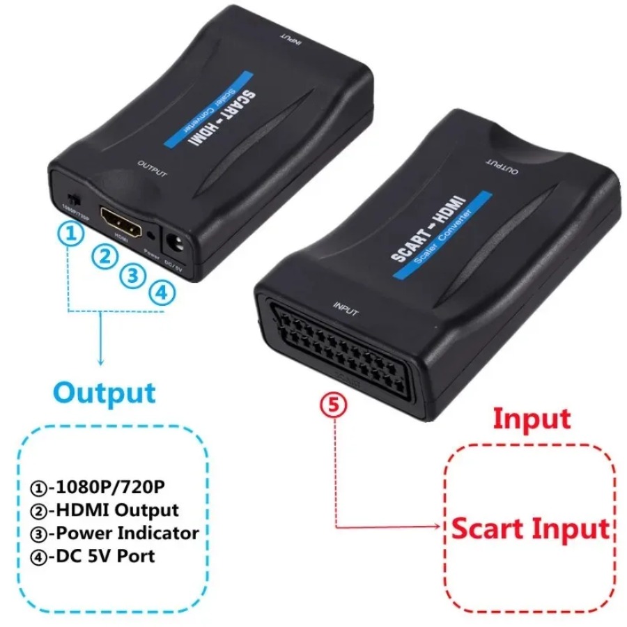 SCART To HDMI-compatible Conve - Scart To Hdmi recension och pris