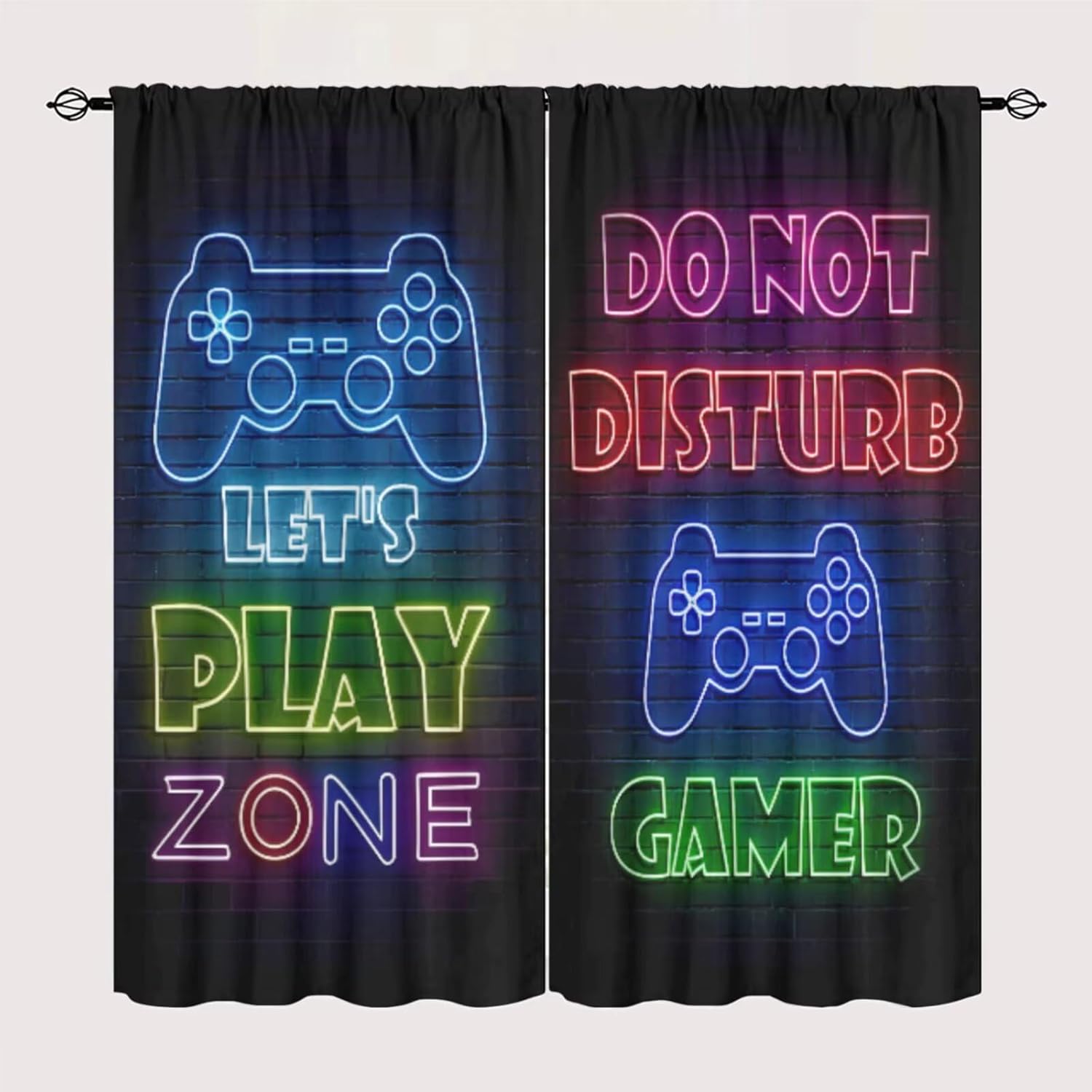 Gaming Gamer Curtain Curtains  - Retro Gaming Cafe recension och pris