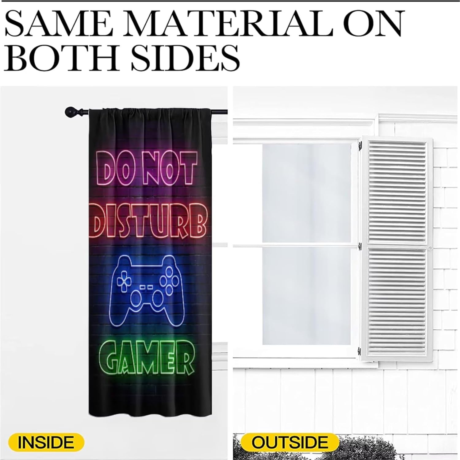 Gaming Gamer Curtain Curtains  - Retro Gaming Cafe recension och pris