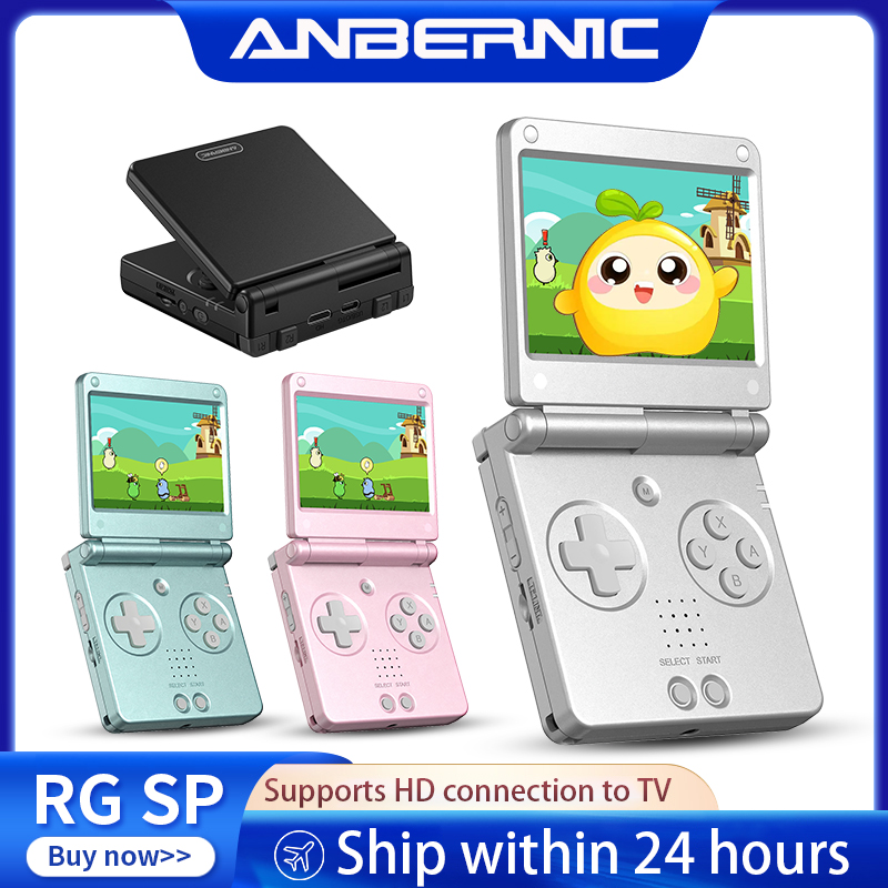 Anbernic RGSP Flip Retro Handh - Retro Gaming Theme recension och pris