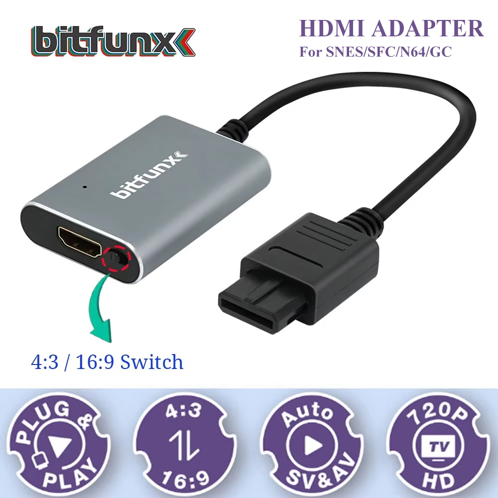 Bitfunx 720P Svideo / AV To HD - Retro Gaming Best Console recension och pris