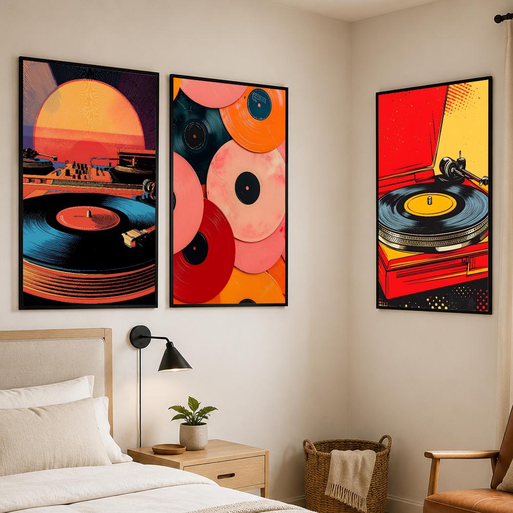 Retro Colorful Record Player P - Retro Gaming Cafe recension och pris