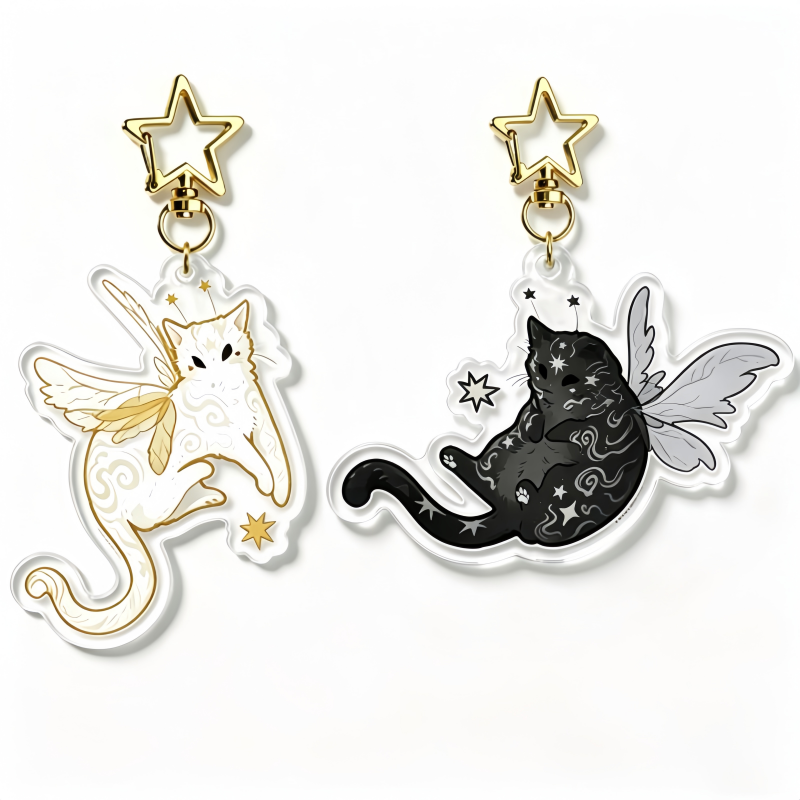 Fairy Cat Acrylic Keychain |   - Retro Gaming Keychain recension och pris