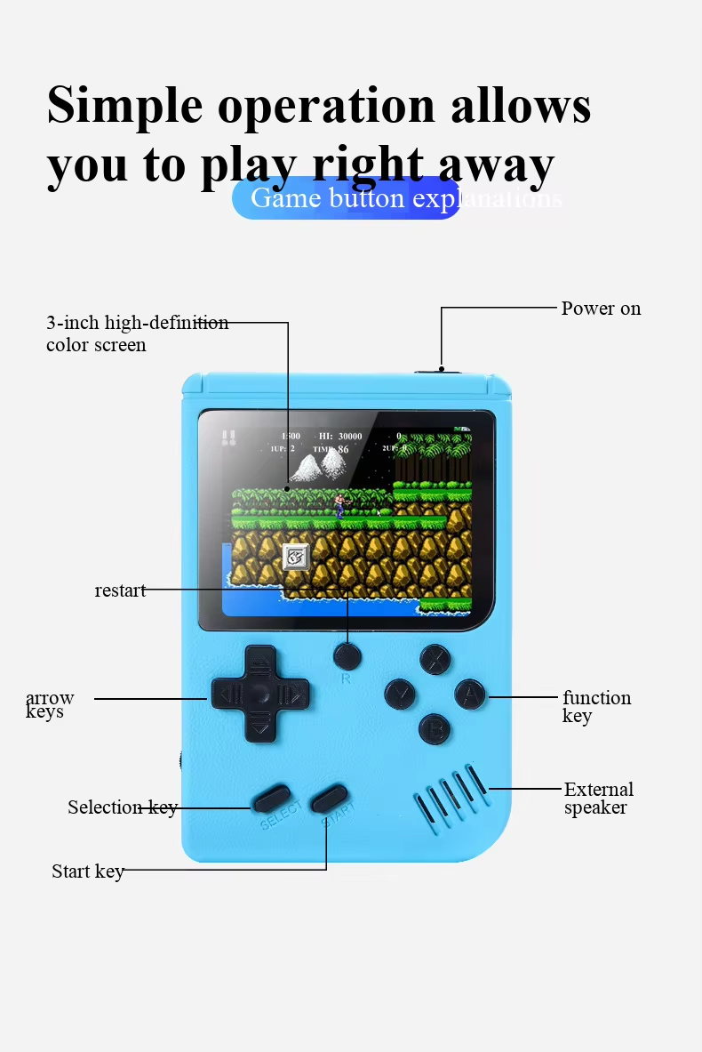400 In 1 MINI Games Handheld G - Retro Gaming Theme recension och pris