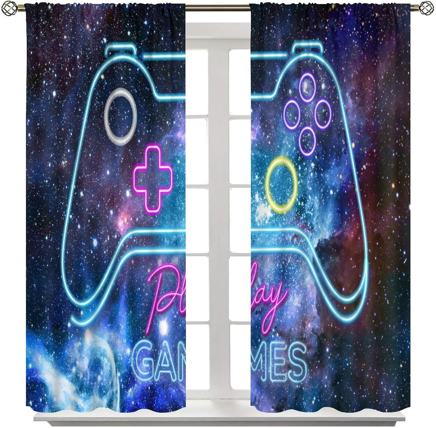 Gaming Blackout Curtains Retro - Retro Gaming Cafe recension och pris