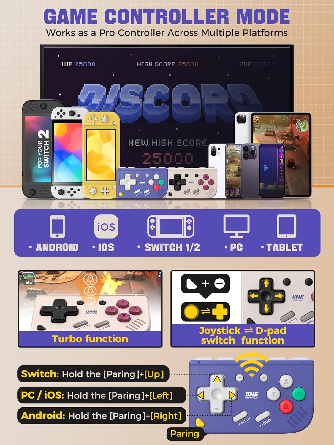 Mini Retro Game Controller,Poc - Retro Gaming Keychain recension och pris