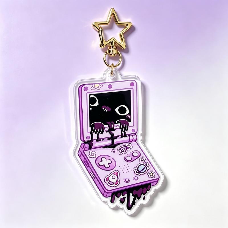 Creepy Game Console Acrylic Ke - Retro Gaming Keychain recension och pris