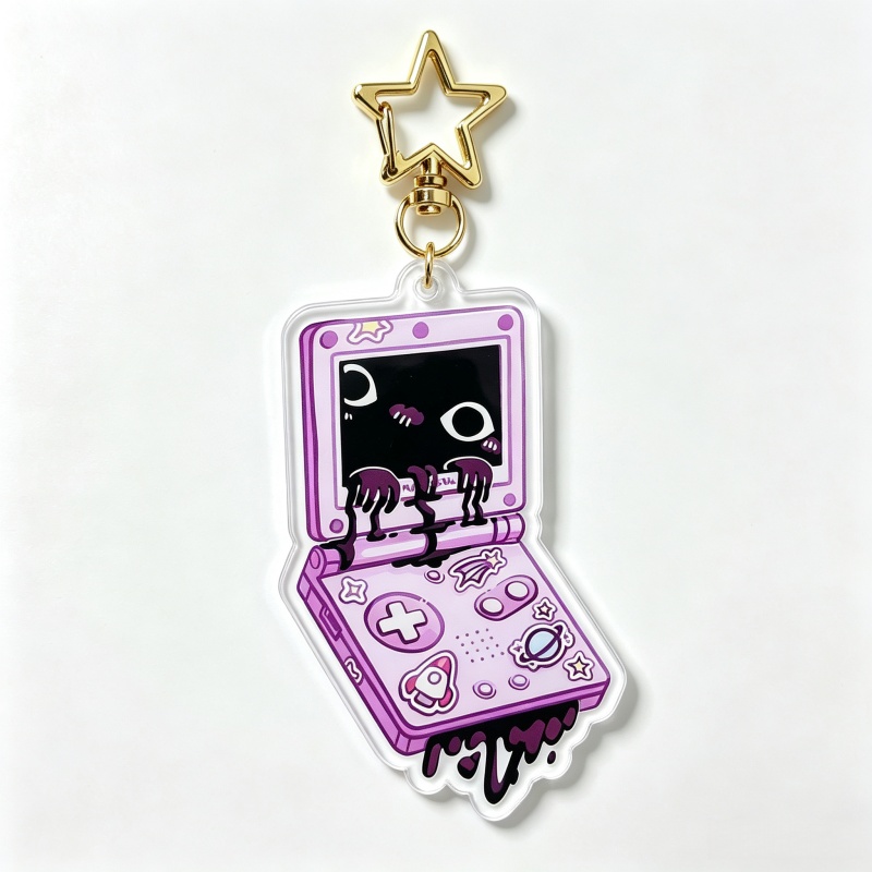 Creepy Game Console Acrylic Ke - Retro Gaming Keychain recension och pris