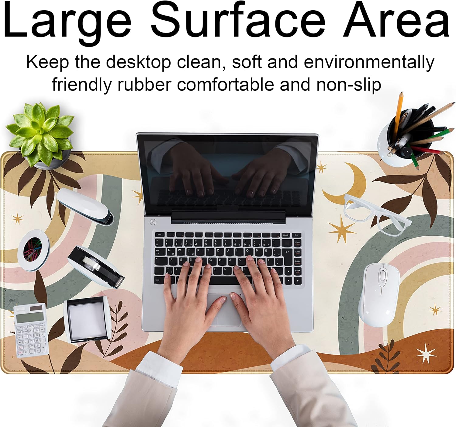 Abstract Retro Boho Desk Mat – - Retro Gaming Theme recension och pris