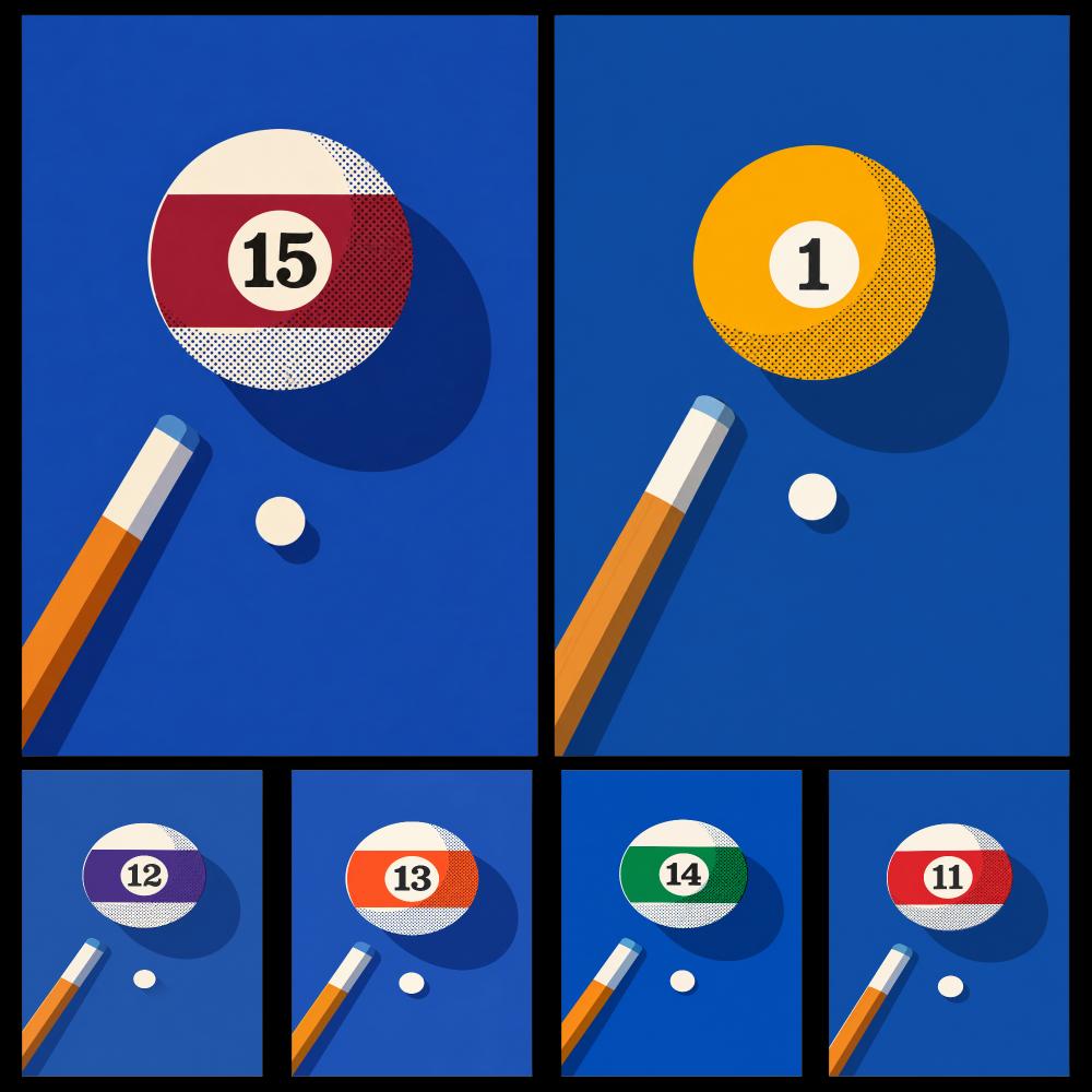 Retro Billiard Balls Pop Art G - Retro Gaming Life recension och pris