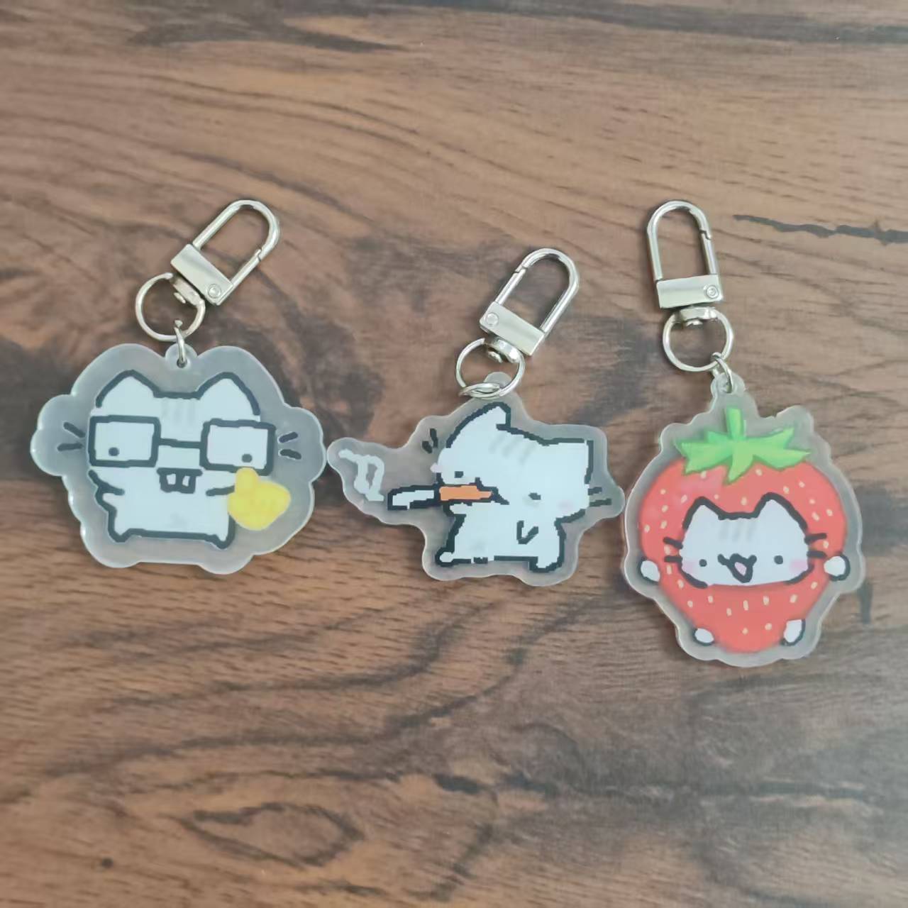 2d Flat Pixel Cat Keychain - G - Retro Gaming Keychain recension och pris
