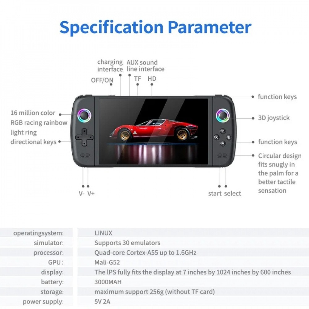 M27 7 Inch IPS Screen Handheld - Retro Gaming Images recension och pris