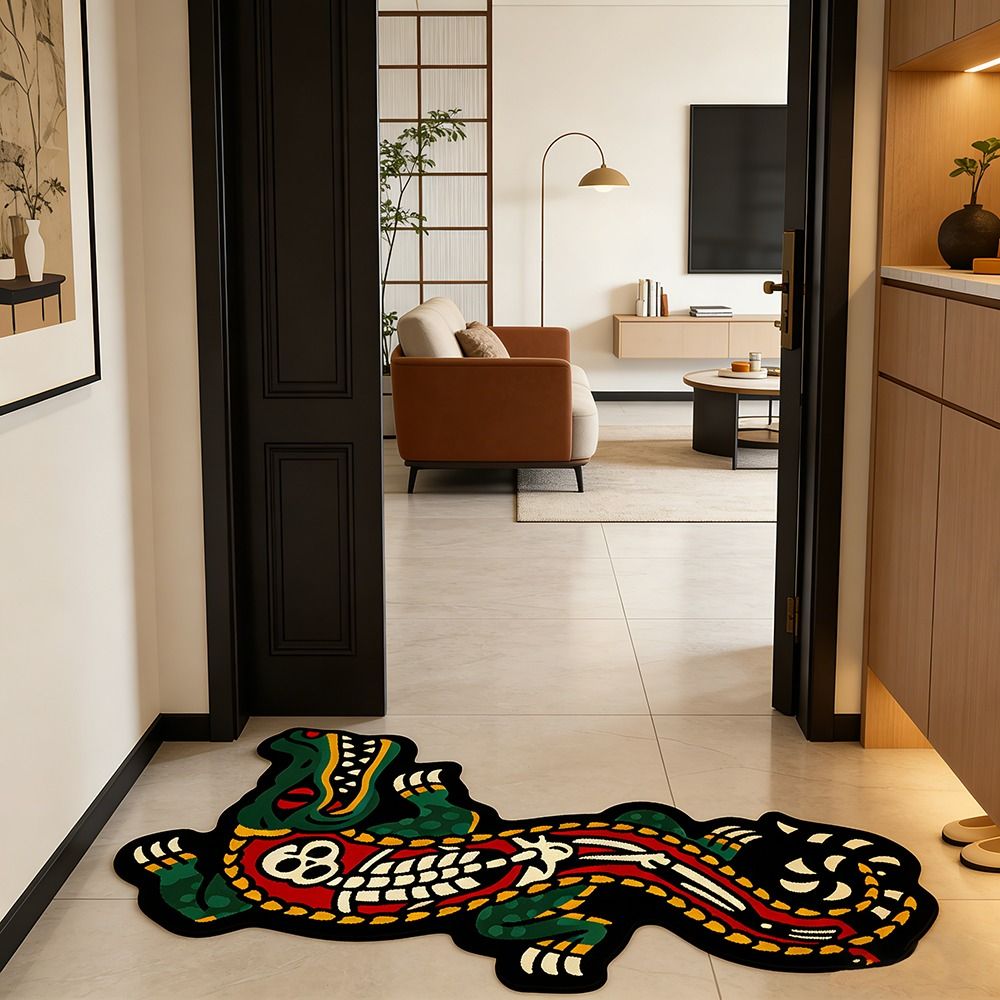 Durable Wool-like Fabric Croco - Retro Gaming Rug recension och pris