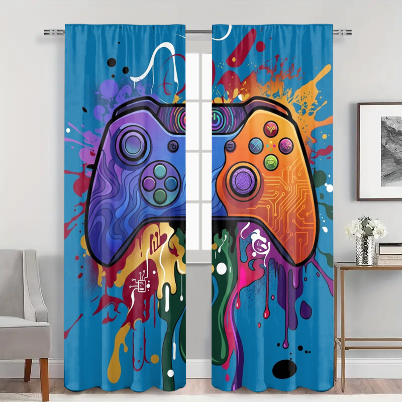 Retro Gaming Curtain Video Gam - Retro Gaming Cafe recension och pris