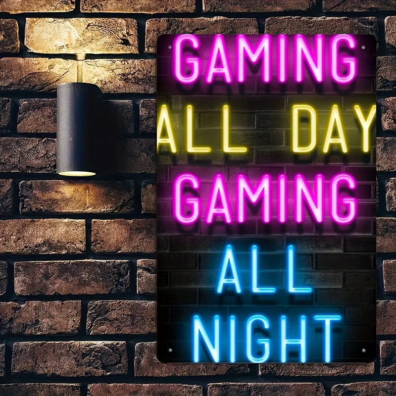 Retro Metal Tinplate Wall Art  - Retro Gaming Cafe recension och pris