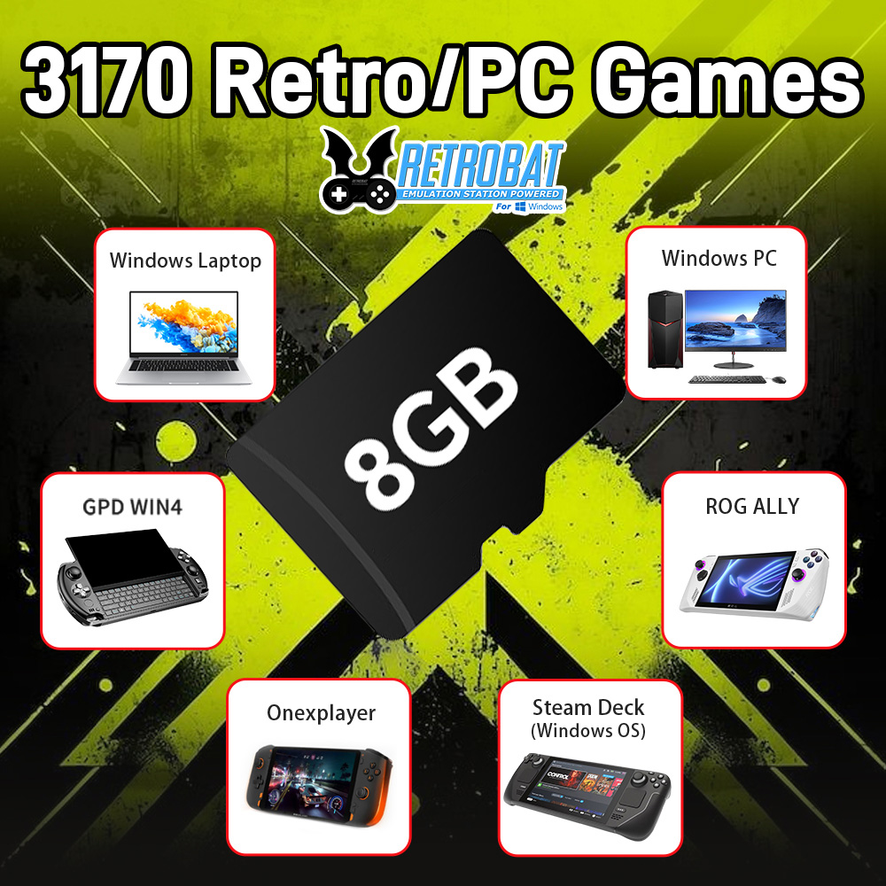 8GB Game TF Card with 3170 Ret - Retro Gaming Theme recension och pris